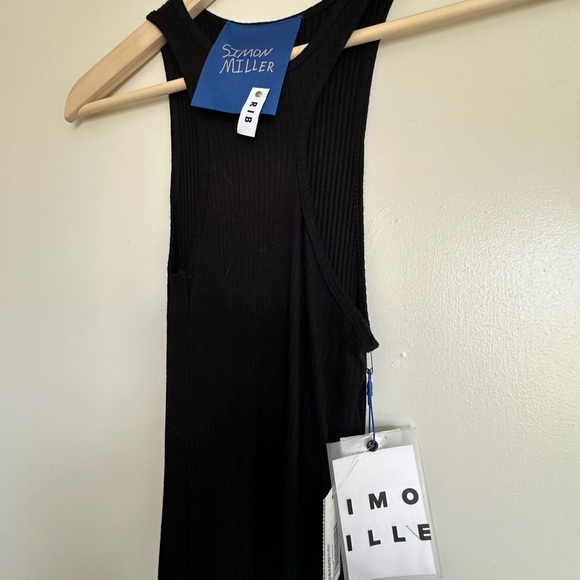 SIMON MILLER RIB Black Racer Maxi Dress, XS - Picture 6 of 9